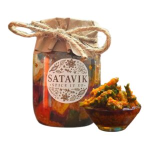 Satavik Homemade Green Chilli Pickle