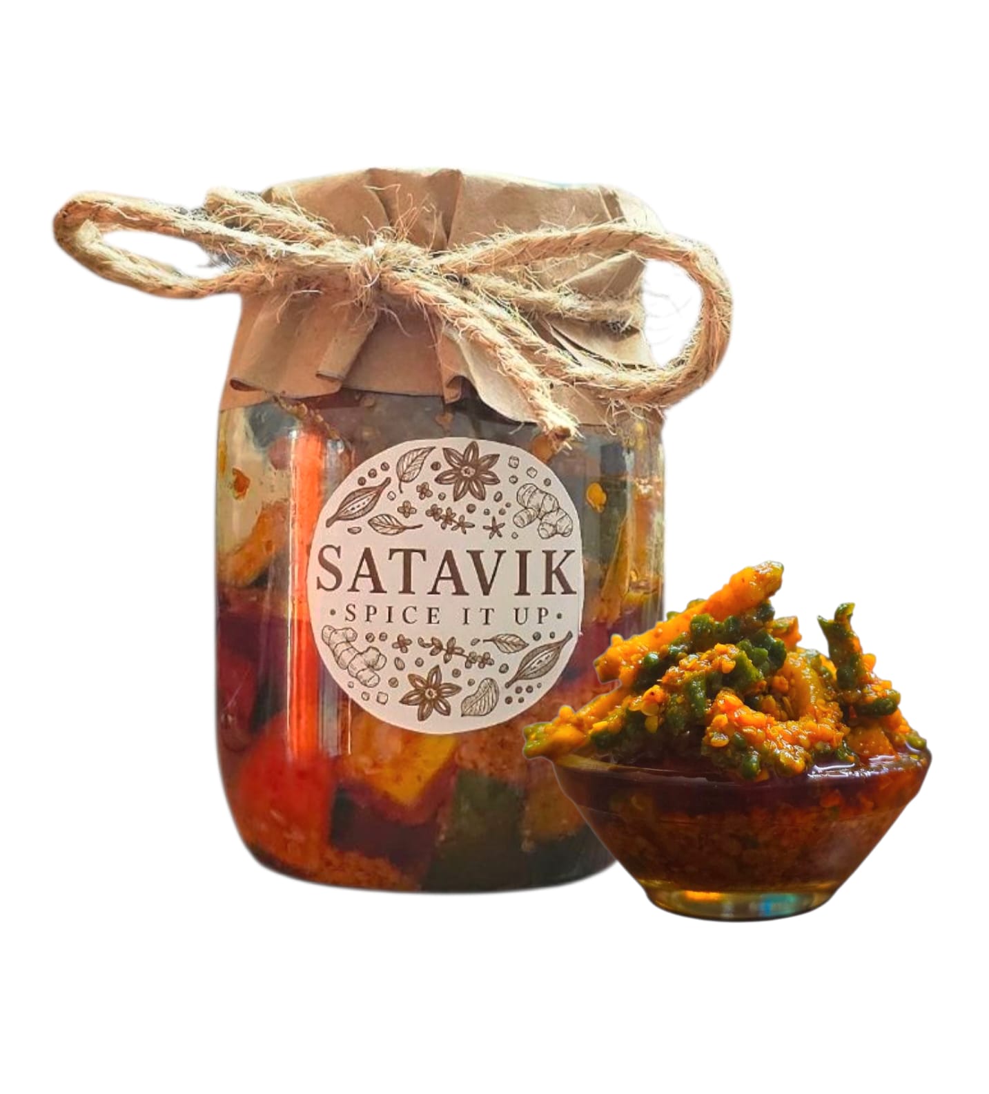 Satavik Homemade Green Chilli Pickle
